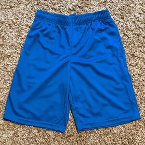 Boys Athletic Shorts Blue Size Medium Mesh Activewear